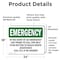 Signmission In The Event Of An Use Phone To, 24 in W x Rectangle, Vinyl Decal OS-2PACK-EM-D-1824-L-10397 - alternate 6